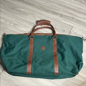 Polo Ralph Lauren Green and Brown Duffel Bag
